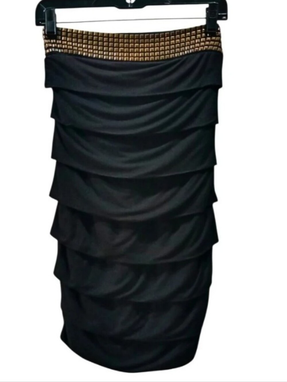 Forever 21 Black Tiered Strapless Dress